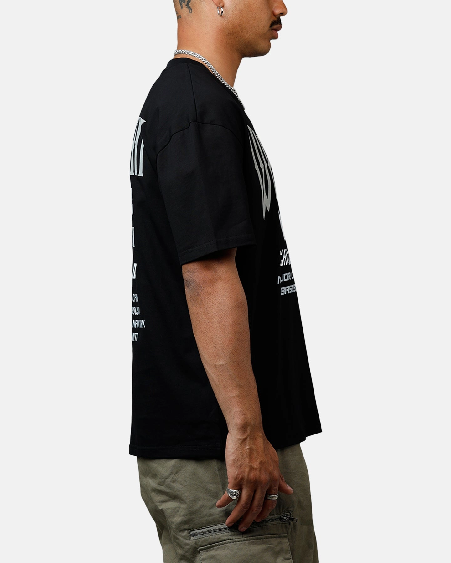 Pro Standard Chicago White Sox City Tour 2.0 T-Shirt Black Curved Hemline Light Deflection Fabric