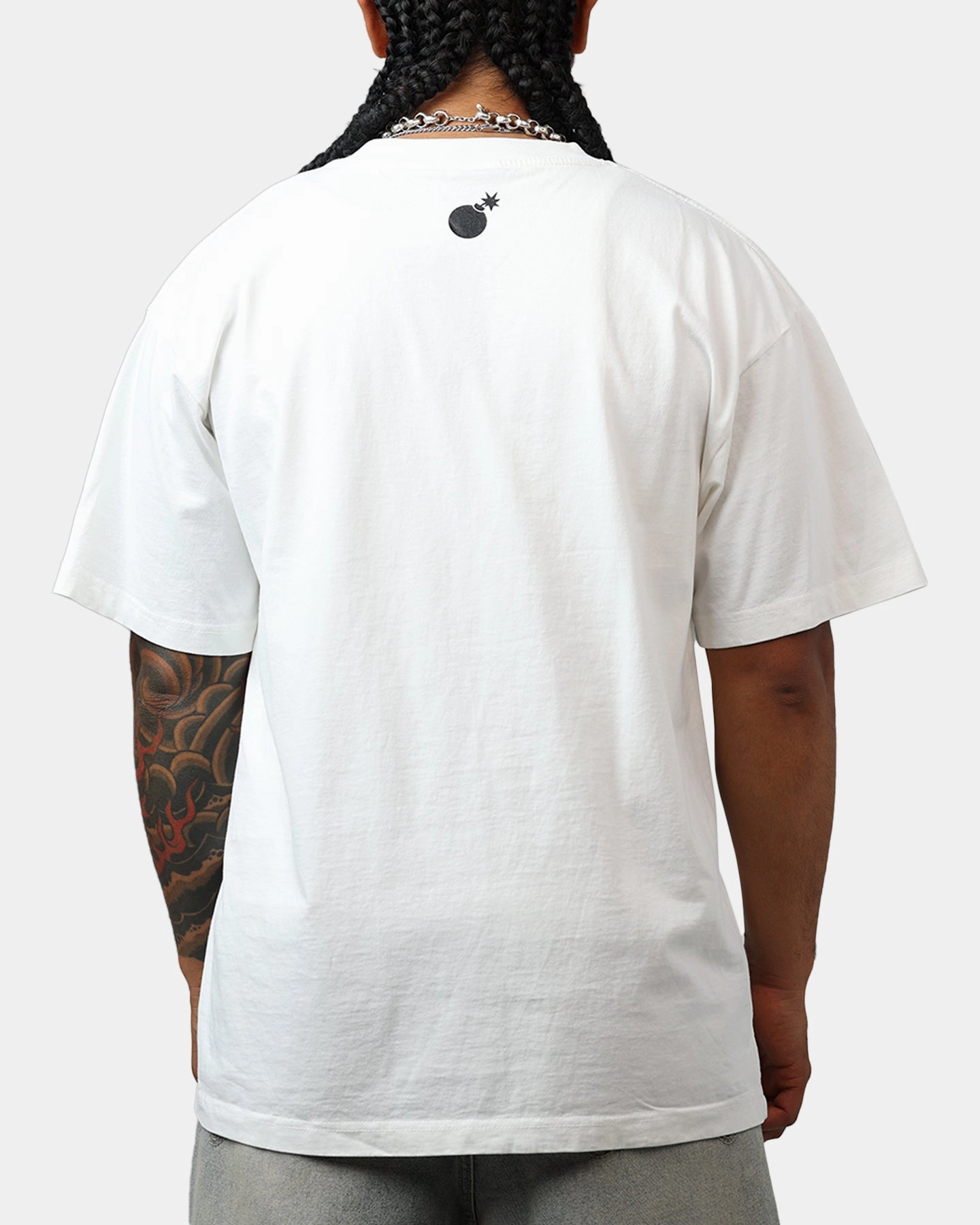 The Hundreds Y2K Bar Logo T-Shirt Light Blue Contoured Armhole Design