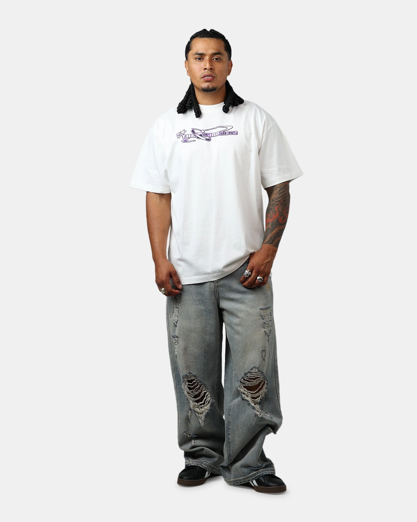 The Hundreds Y2K Bar Logo T-Shirt Light Blue SeamlessDesign