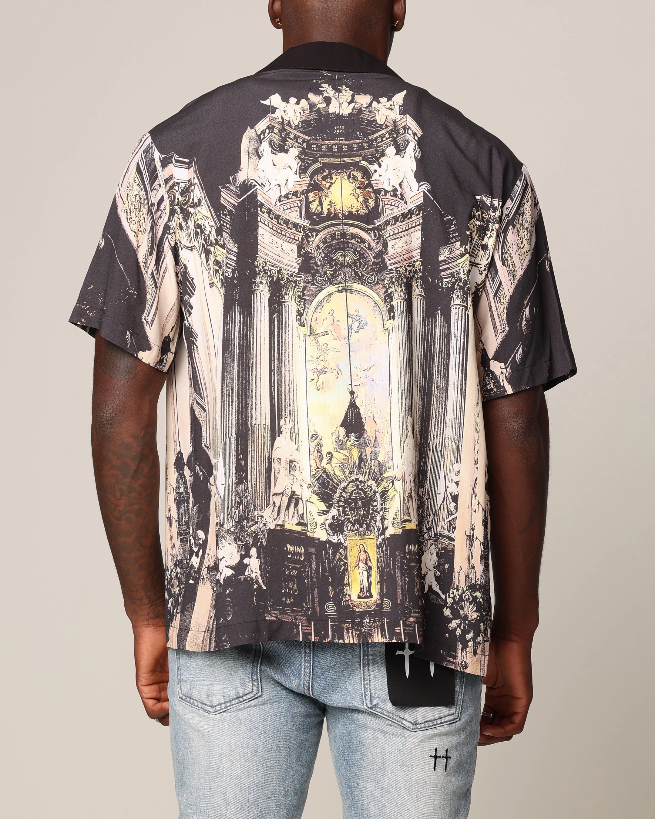 Saint Morta Divine Reverence Button Up Shirt Multi AntiStaticFabric