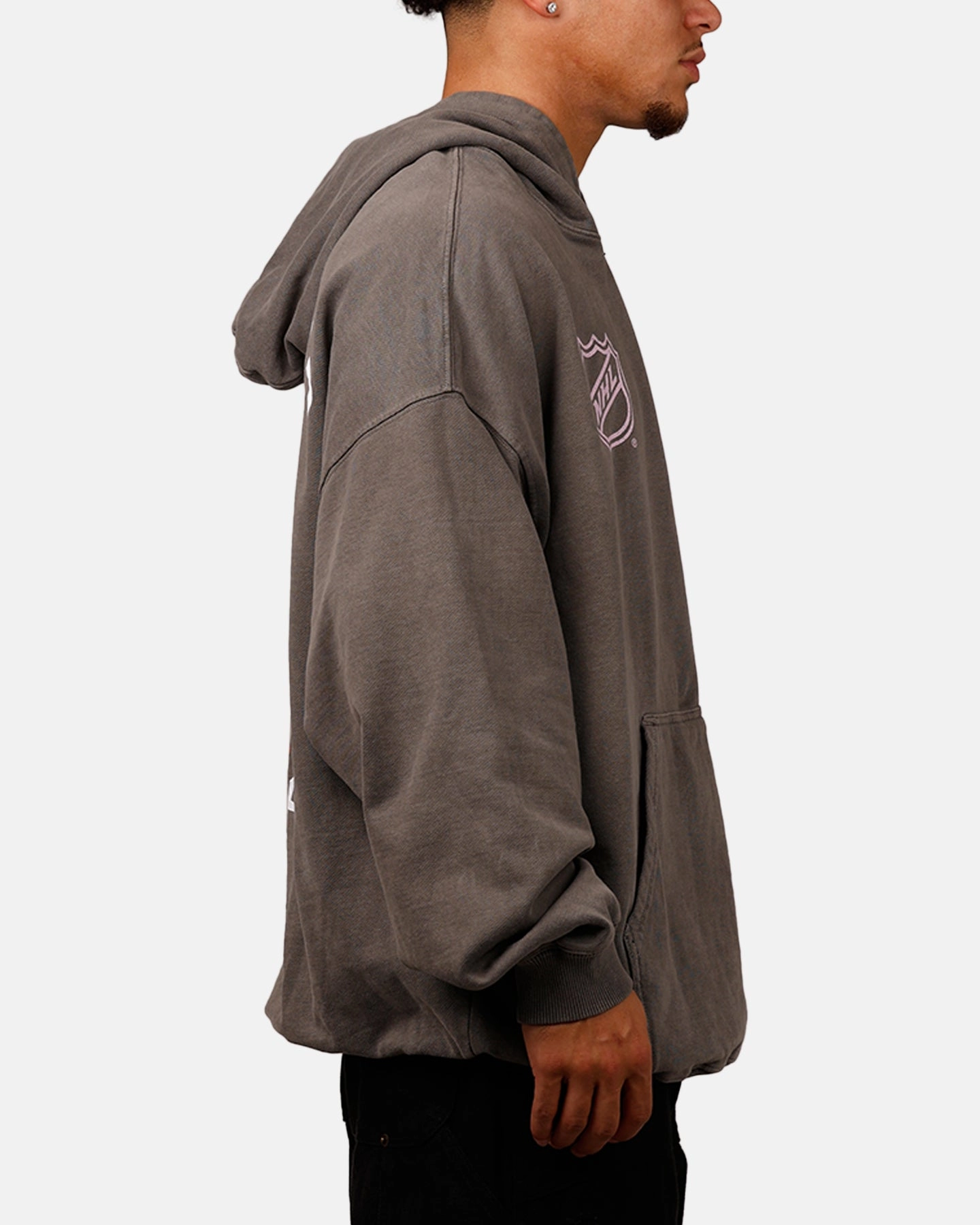 Culture Kings Anaheim Ducks Wild Wing Hoodie Off Black Self Fabric Tie Closure Thermal Regulating Fabric