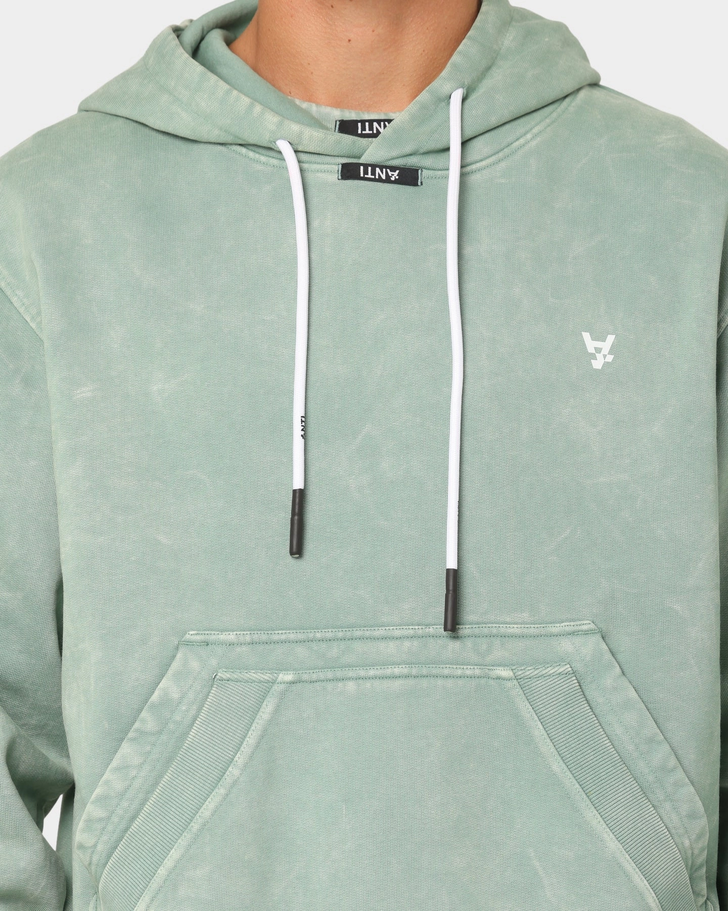 Unstructured Silhouette Reinforced Shoulder The Anti Order Anti Essential Hoodie Green Crystal