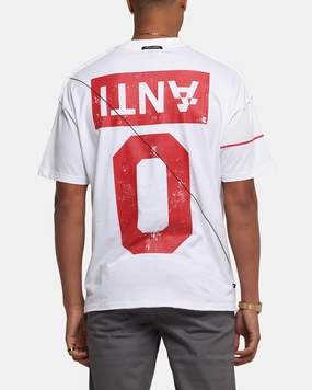 Built In Odor Control The Anti Order Azero Non Seam Oversized T-Shirt White/Red