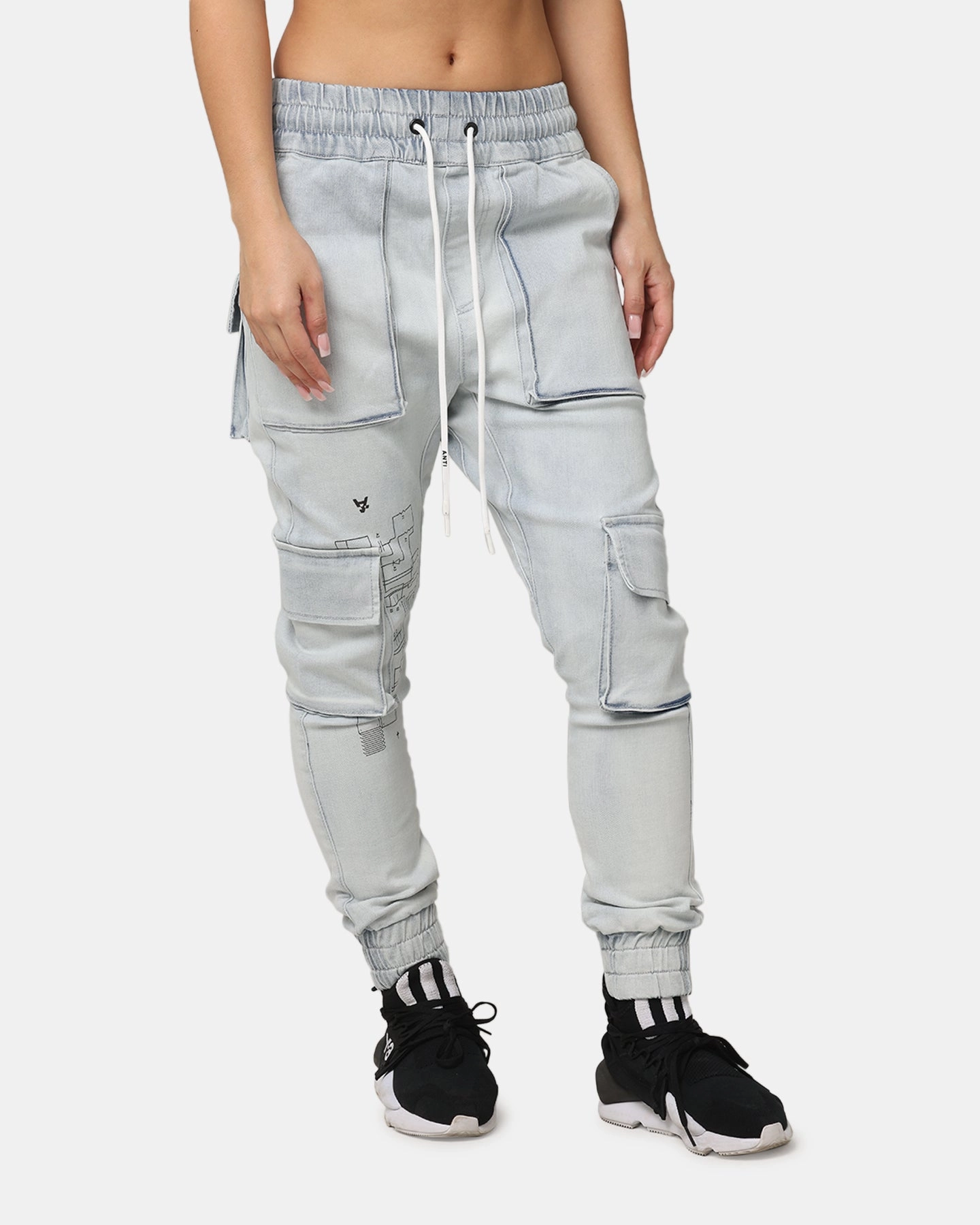 The Anti Order Blueprint Denim Joggers Superwash Blue Dynamic Flex Panels No Frills Fit