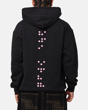 The Anti Order Brail Hoodie Black/Pink Machine Washable Fabric