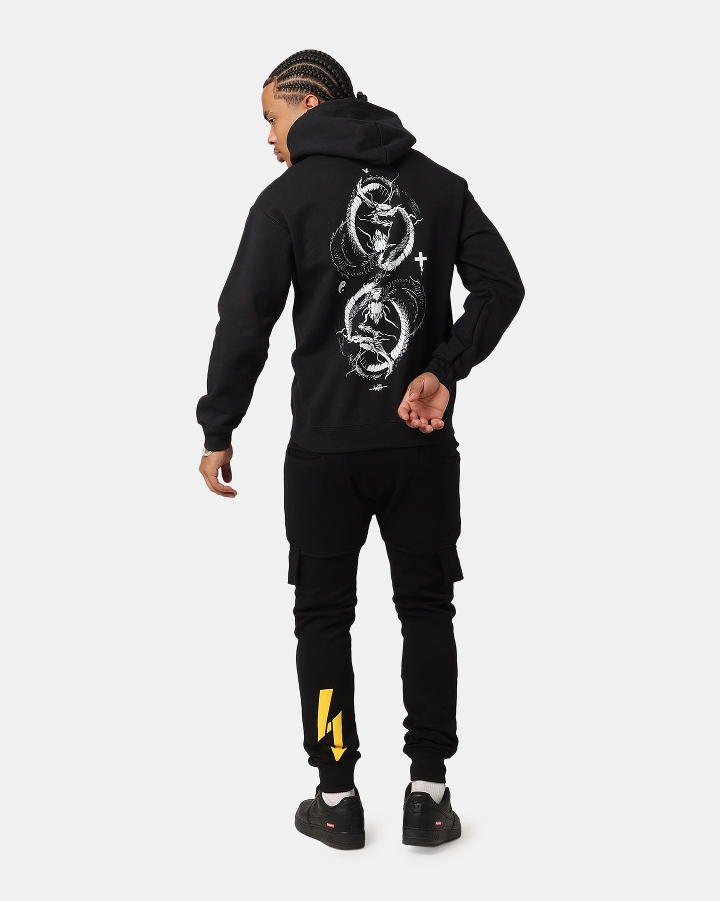 The Anti Order Double Dragon Hoodie Black/White QuickDryConstruction