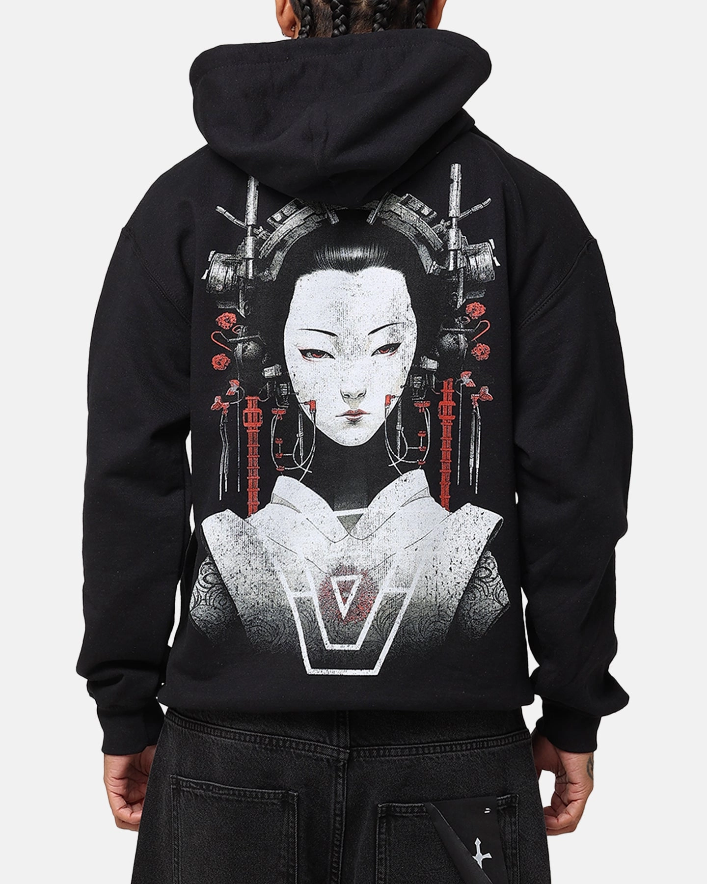 The Anti Order Geisha Hoodie Black Durable Reinforced Elbows Reflective Detailing
