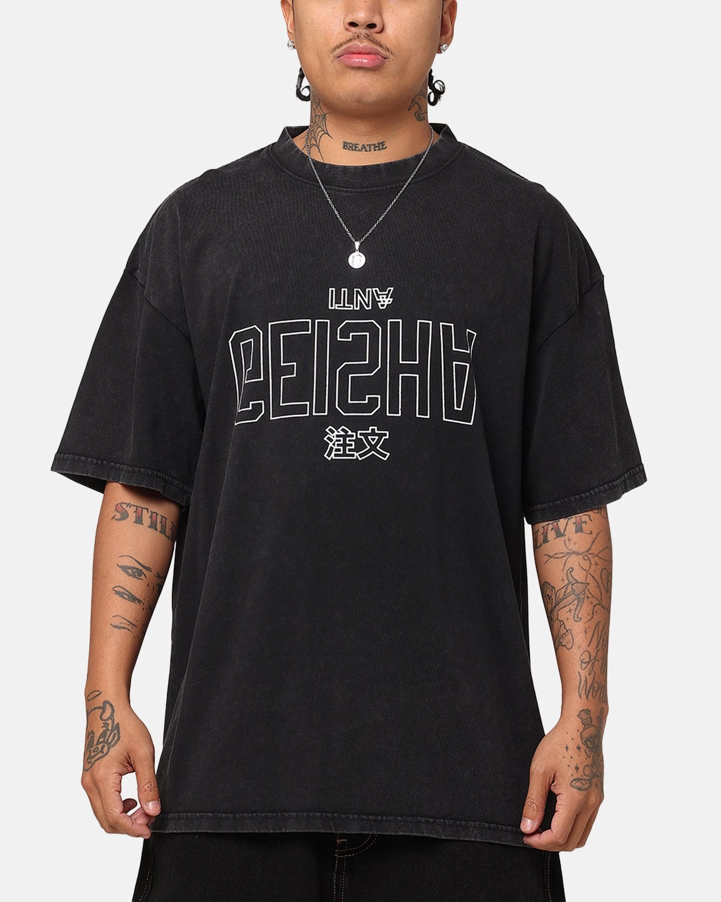 The Anti Order Geisha T-Shirt Black Acidwash HeatRegulating