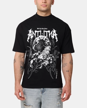 Built In Filter Layer Airflow Ventilation Zones The Anti Order Invasion Mock Neck T-Shirt Black