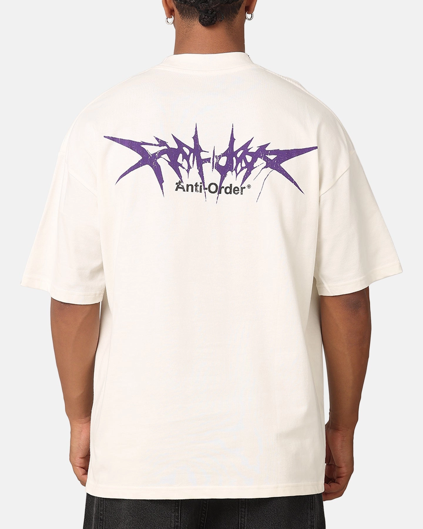 Street Style The Anti Order Metal Mock Neck T-Shirt Off White