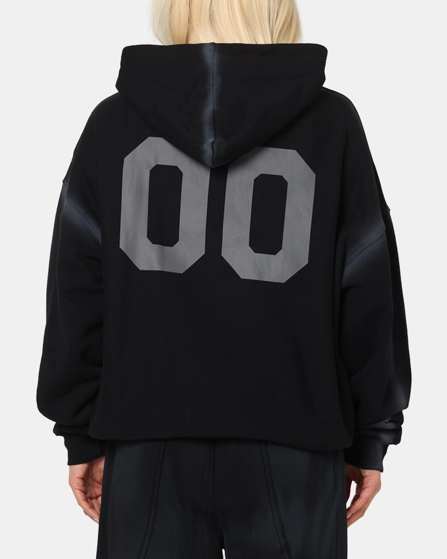 QuickRelease Closure Non Restrictive Armhole Cut The Anti Order Mosh Boxy Hoodie Sunfade Black/Grey
