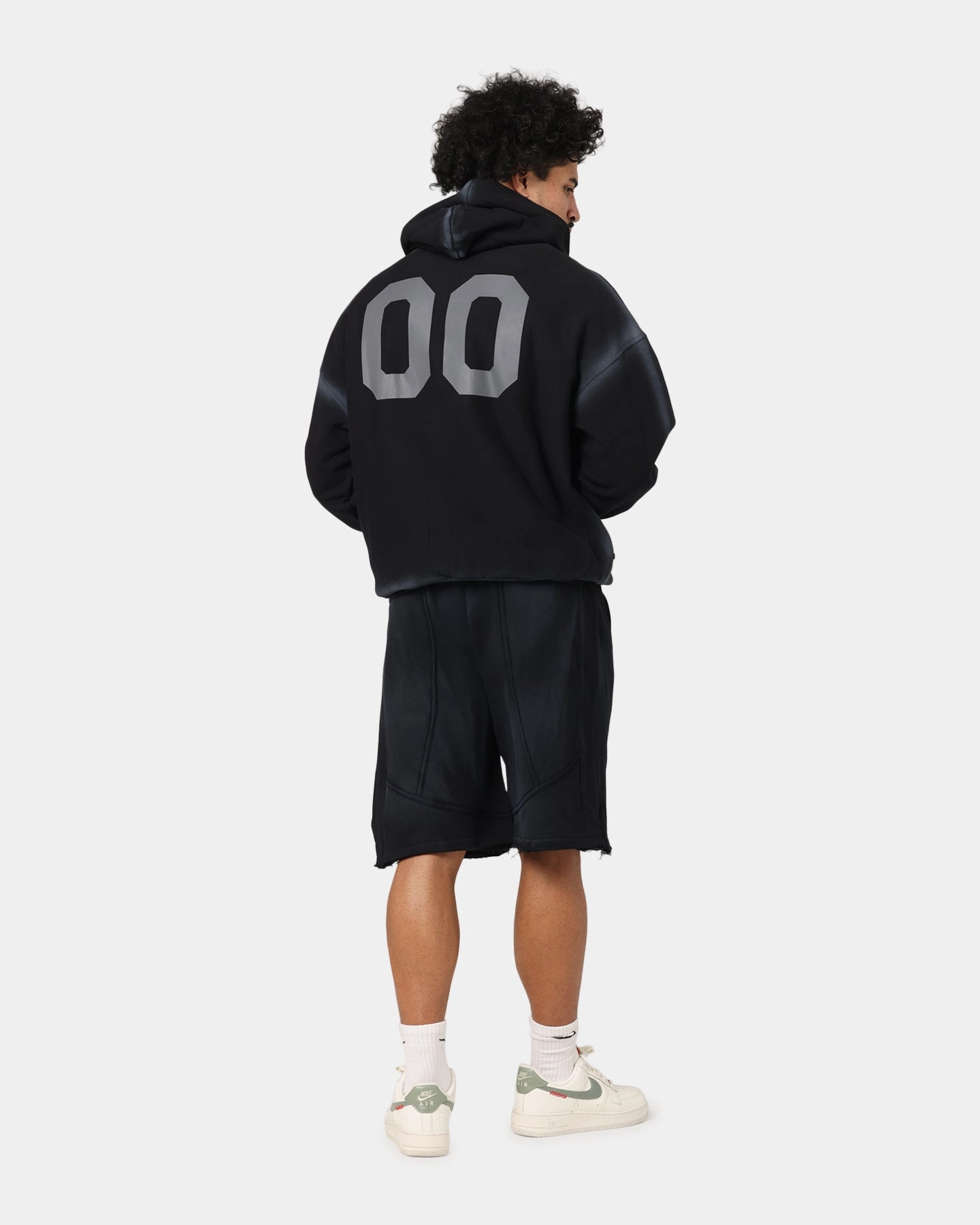 The Anti Order Mosh Boxy Hoodie Sunfade Black/Grey TearResistant Blends Cozy Sweater