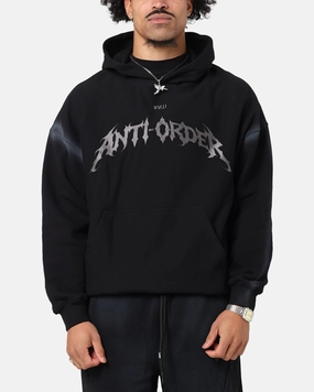 SeamlessKnitConstruction Reinforced Seams The Anti Order Mosh Boxy Hoodie Sunfade Black/Grey