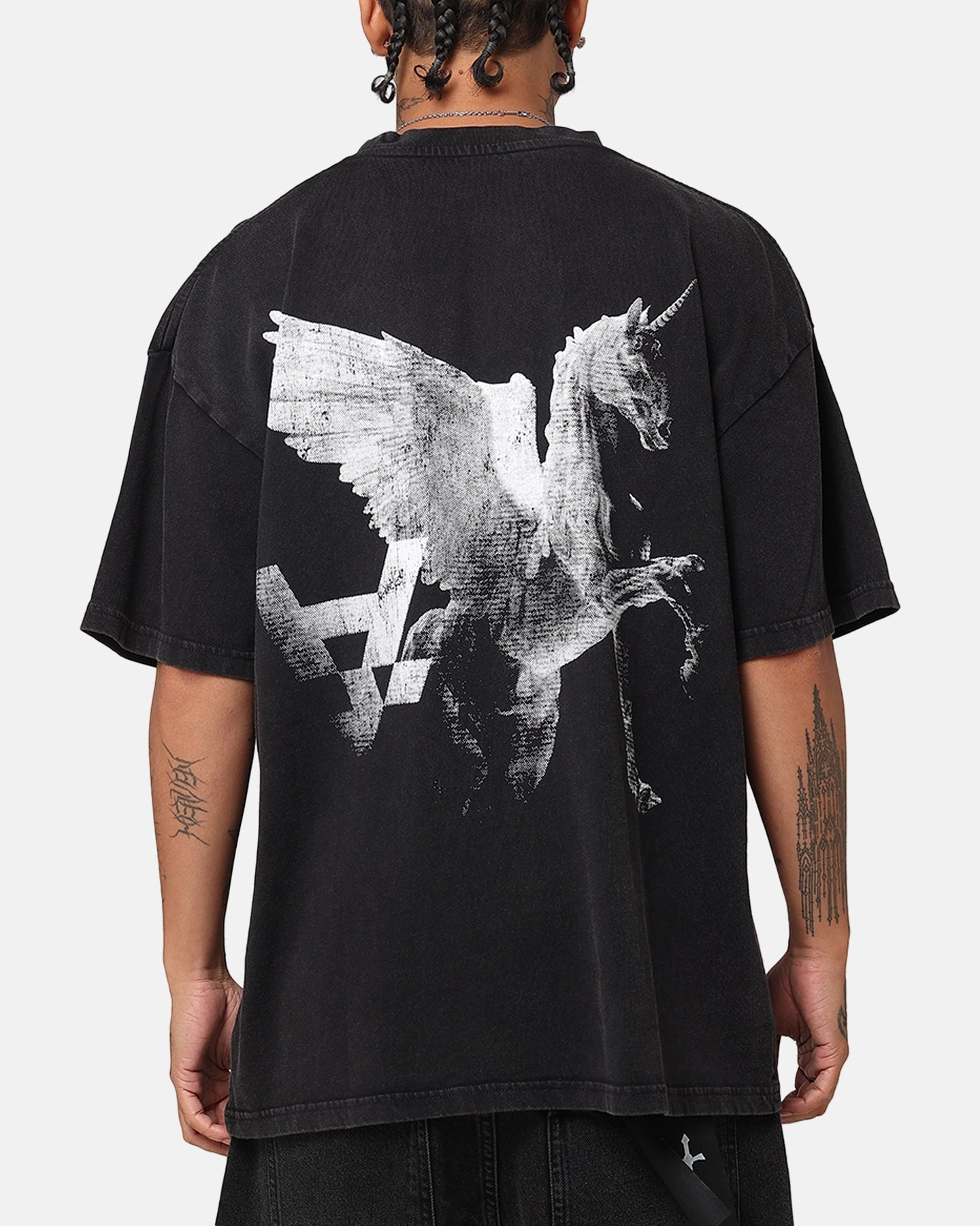 The Anti Order Pegasus Lost T-Shirt Black Acidwash AirflowOptimized Design Durable Double Stitching