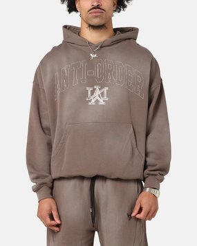 The Anti Order Post Season Boxy Hoodie Sunfade Brown NonRestrictive Fit Antibacterial Fabric