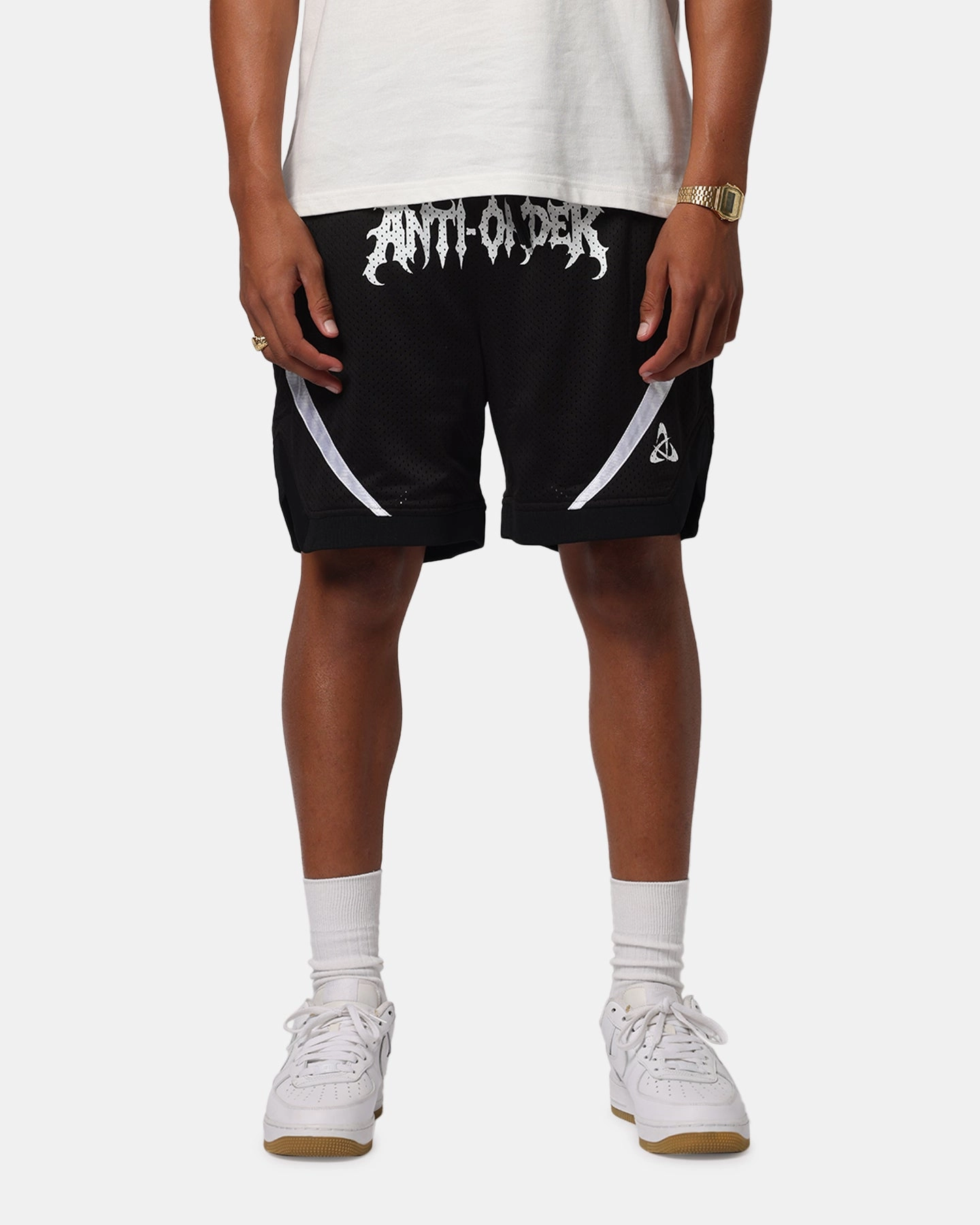 The Anti Order Sparta Mesh Basketball Shorts Black/White Long Use
