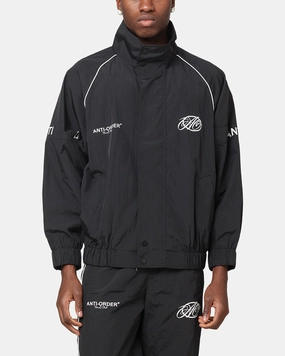 The Anti Order Track Club Windbreaker Jacket Black/Grey Anti Snag Fabric WaterRepellentFabric