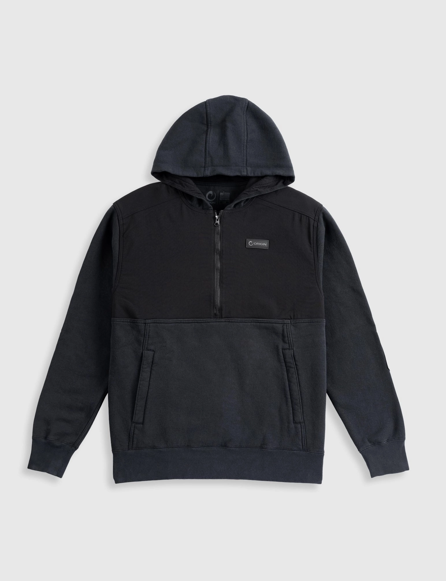 THE HEAVY HALF ZIP HOODIE Flexible Shoulder Panels