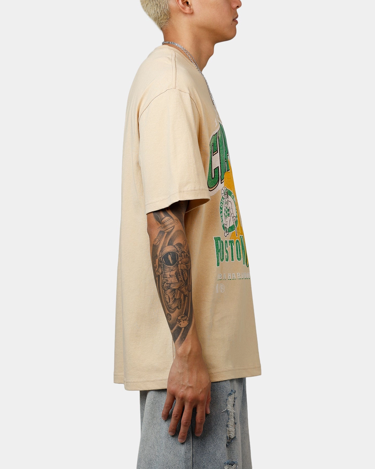 Mitchell & Ness Boston Celtics 18-Time T-Shirt Tan DoubleStitched