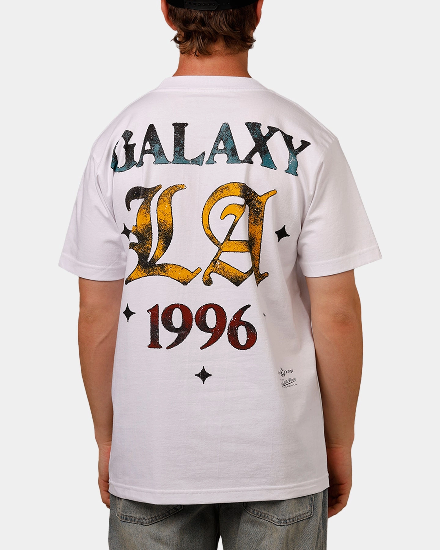 Mitchell & Ness X Los Angeles Galaxy X Culture Kings LA Wordmark T-Shirt White Earthy Tone Colorways