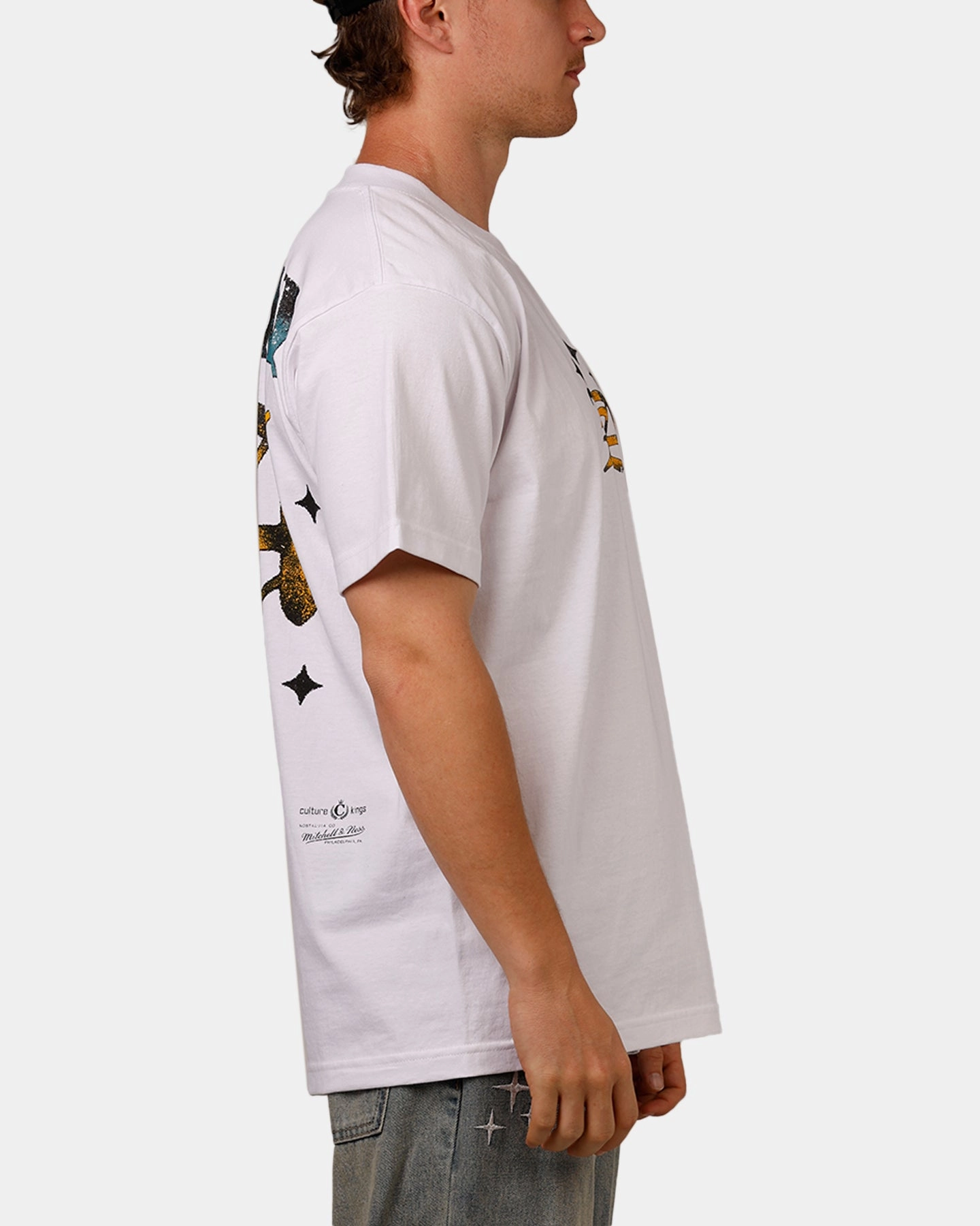 Summer Wardrobe Compression Fit Technology Mitchell & Ness X Los Angeles Galaxy X Culture Kings LA Wordmark T-Shirt White