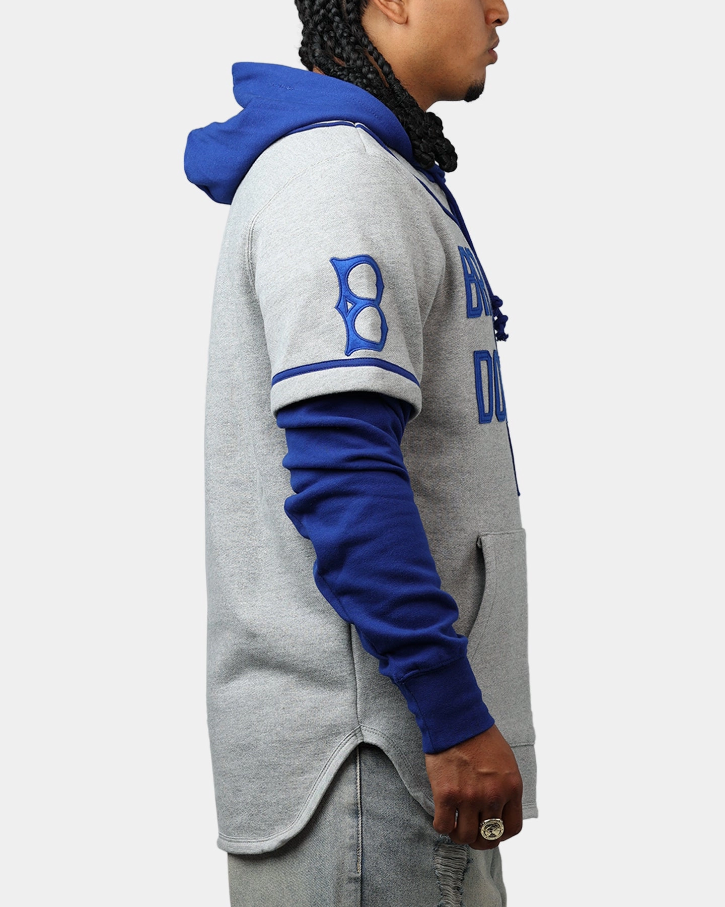 Sporty T-shirt 47 Brand Los Angeles Dodgers Game Hoodie Grey/Navy