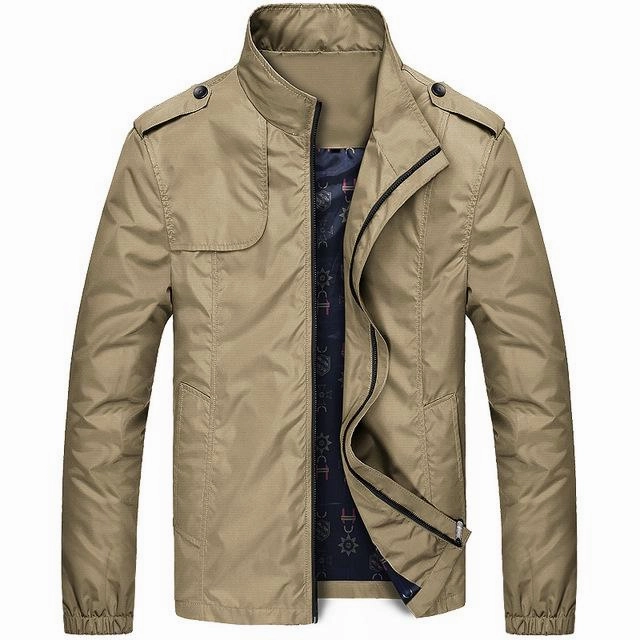 West Louis? Designer Business-Man Windbreaker Jacket Embellished Trim Impact Absorbing Back Panels