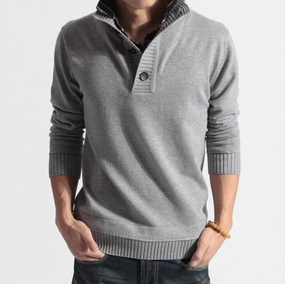 Essential Comfort Textured Weave West Louis? Fashion Knitwear Casual Sweater