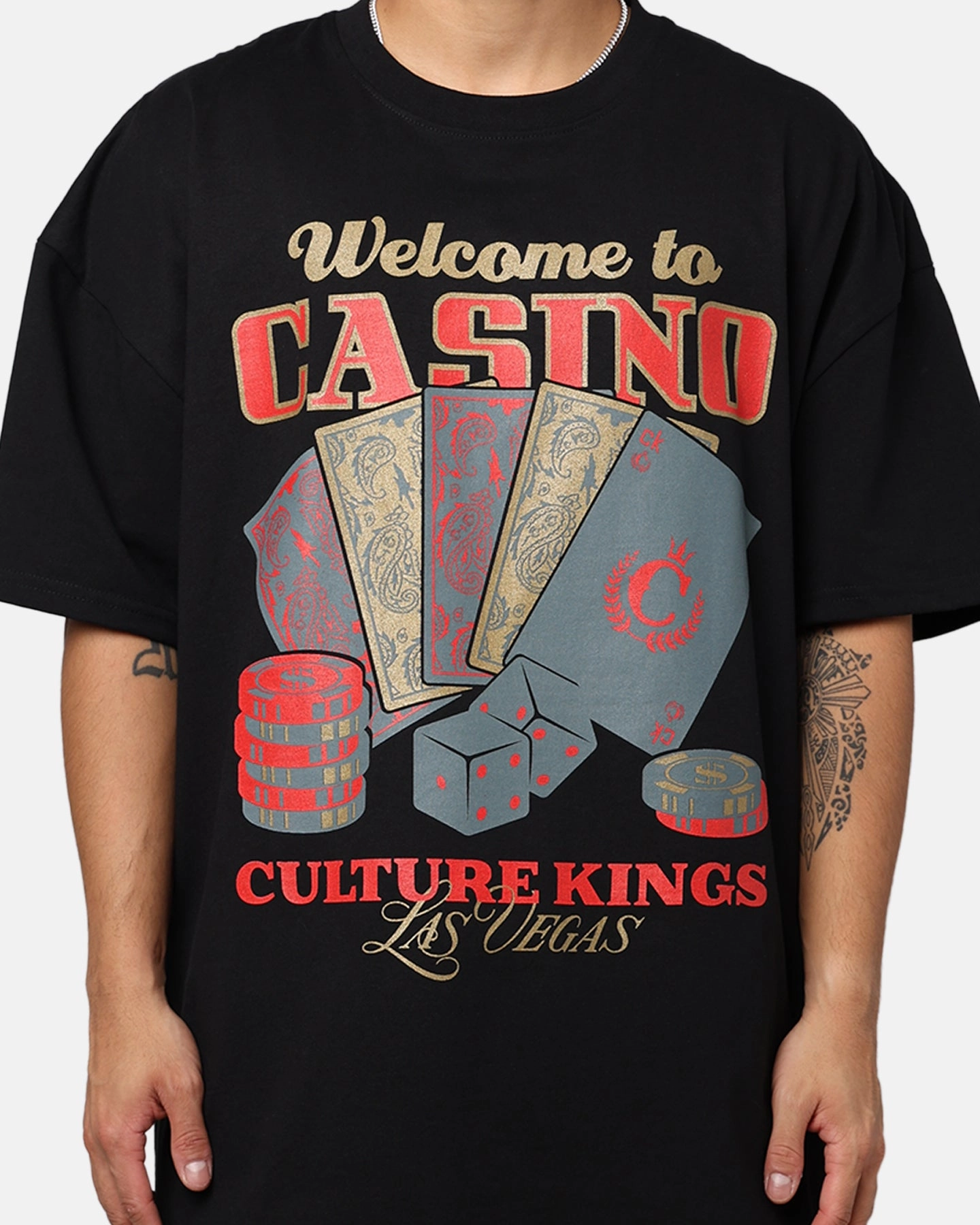 RelaxedSilhouette ZeroWaste Construction Culture Kings Casino Vegas T-Shirt Black