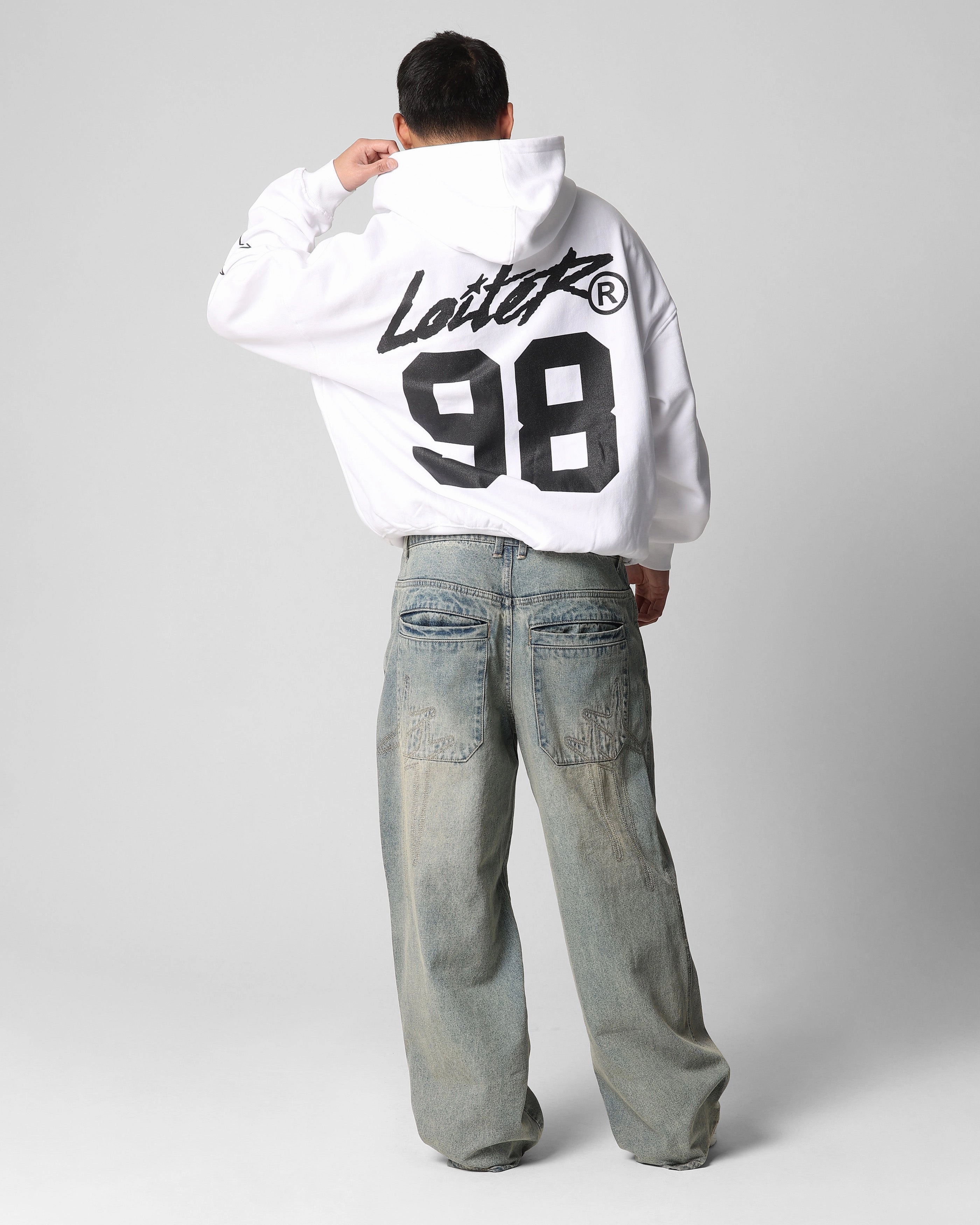 Soft Knit Loiter Training Day Hoodie White