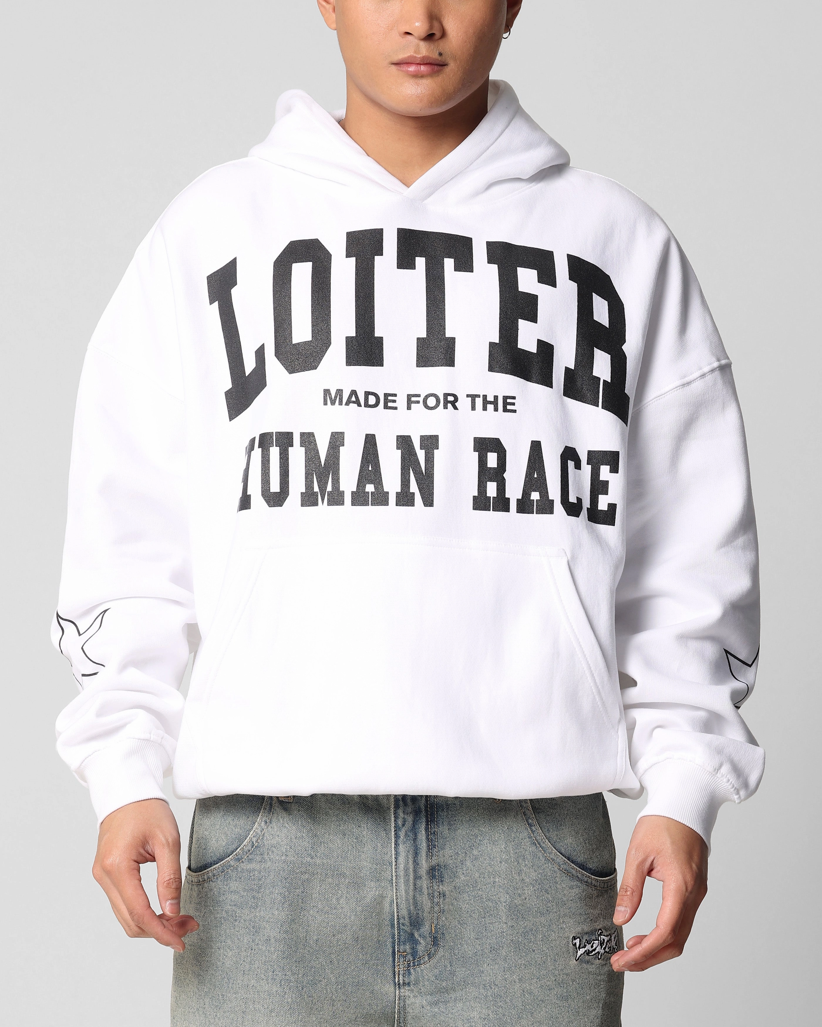 Loiter Training Day Hoodie White WrinkleFree Finish