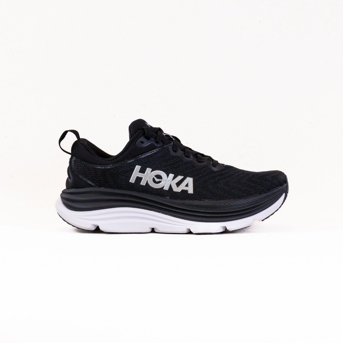 Hoka Gaviota 5 Wide (Women's) - Black/White ballistic - nylon - upper shoes comfortable accessory