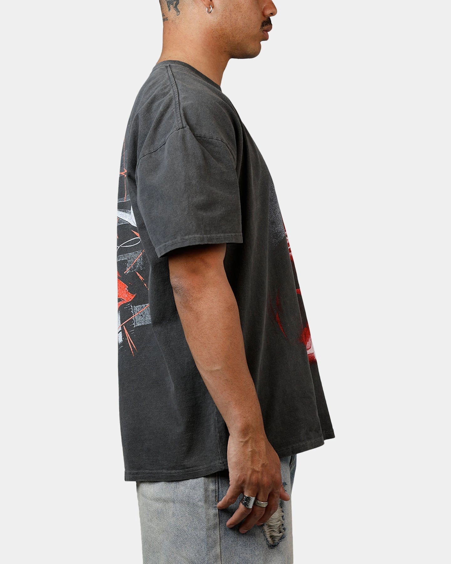 Everyday Comfort Fit American Thrift Marvel Daredevil Face Heavyweight T-Shirt Black Wash