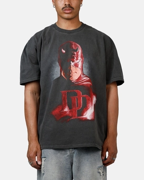 Moisture Wicking Technology American Thrift Marvel Daredevil Face Heavyweight T-Shirt Black Wash