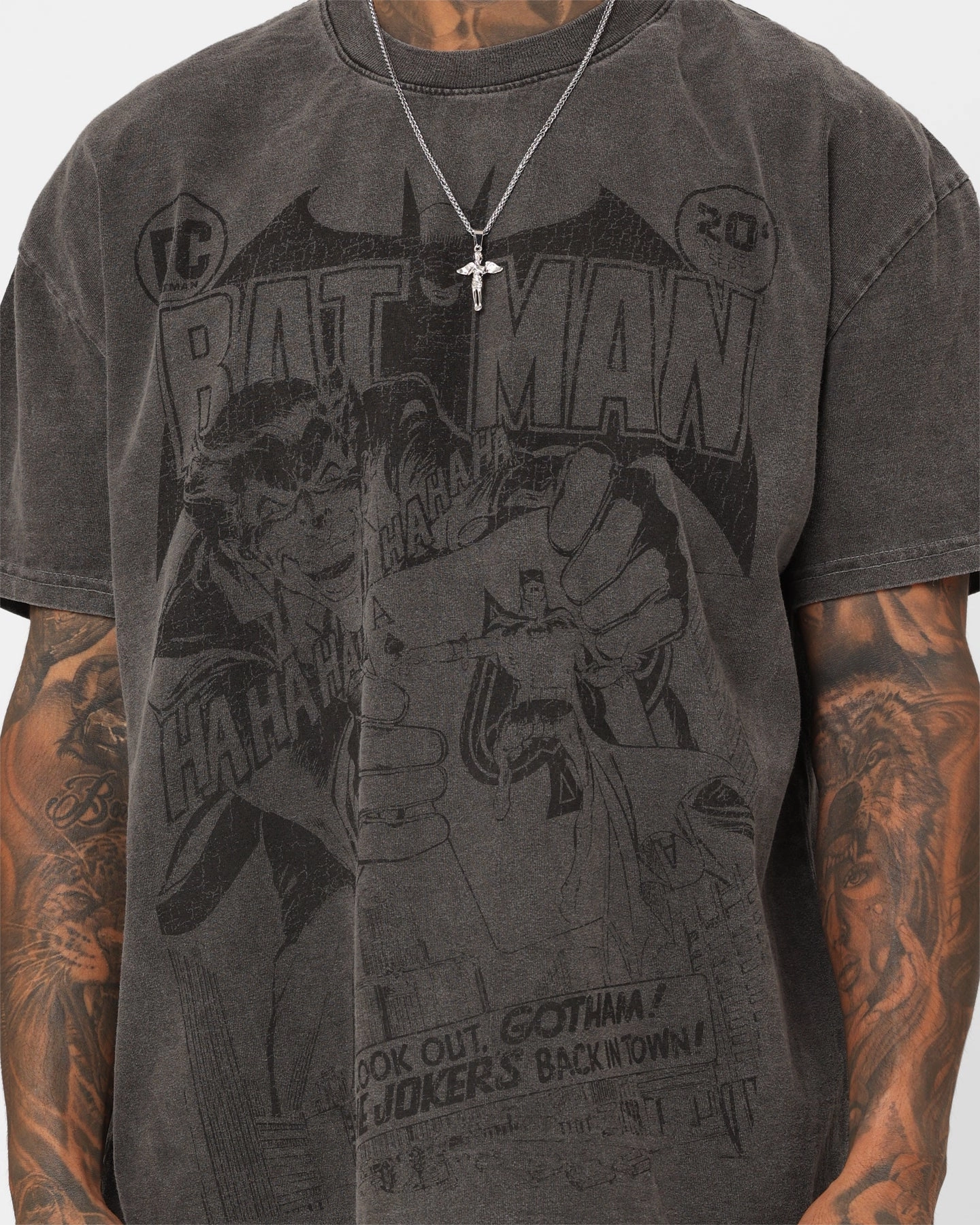 WrinkleFree Weave Sleeveless Top Goat Crew X DC Batman Issue #251 Heavyweight Vintage T-Shirt Black Wash