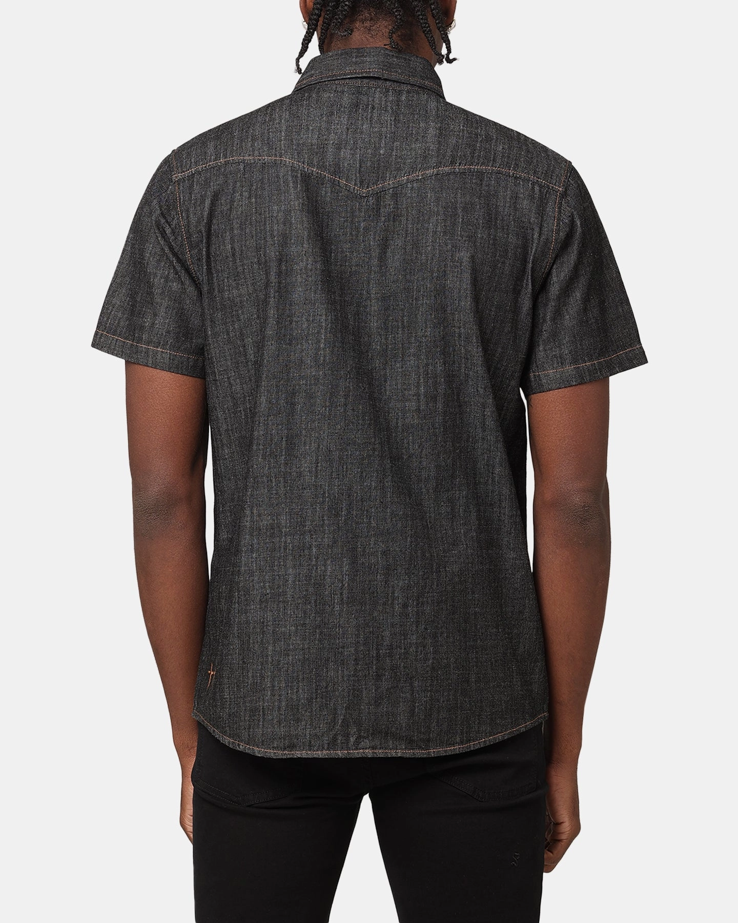 Sustainable Fabric Blend Everyday Comfort Fit Saint Morta Rodeo Denim Shirt Black