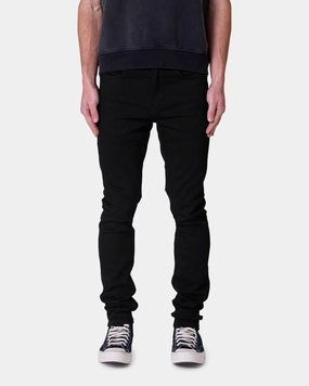 Smart Look MNML Skinny Raw Jeans Rinsed Black