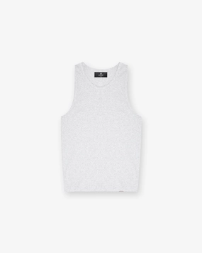 Eco Friendly Production Pre Shrunk Fabric Initial Rib Vest - Ice Grey Marl