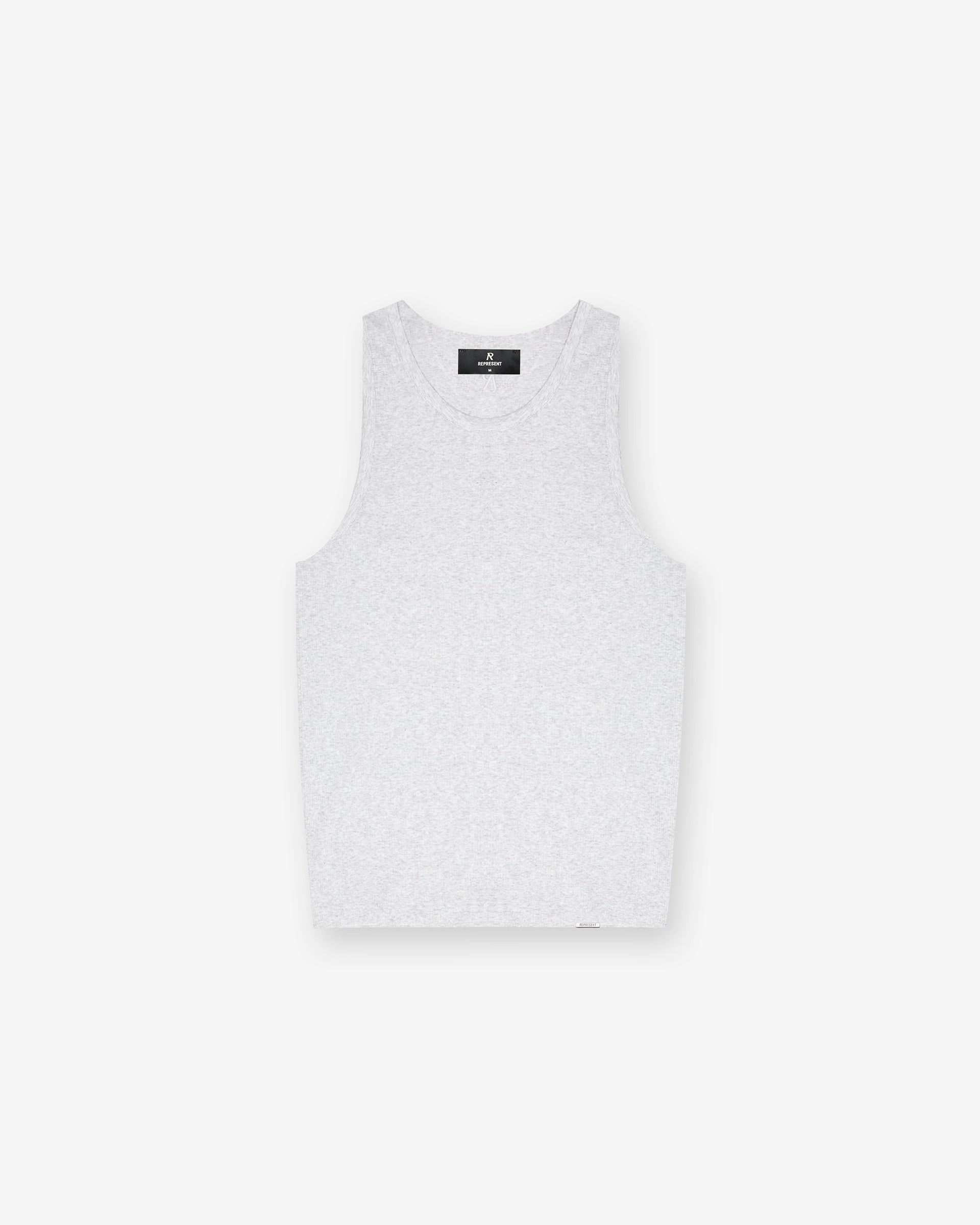 Eco Friendly Production Pre Shrunk Fabric Initial Rib Vest - Ice Grey Marl