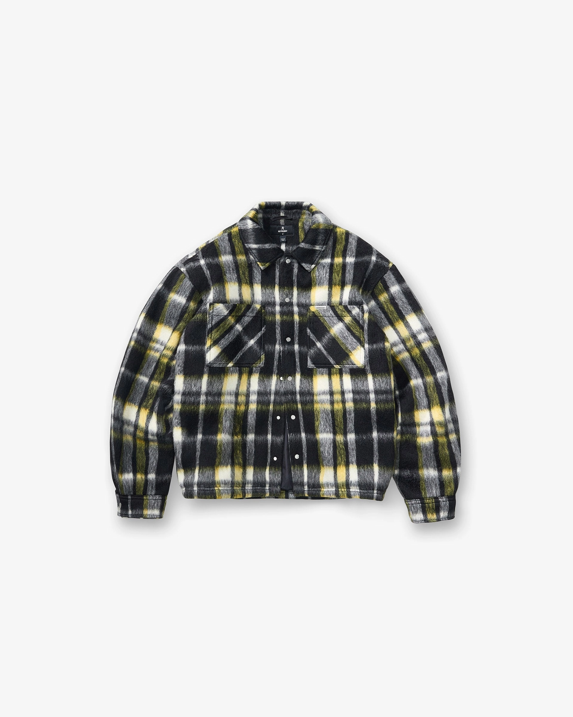 Textured Overshirt - Jet Black Sustainable Dye Process Stylish Detail