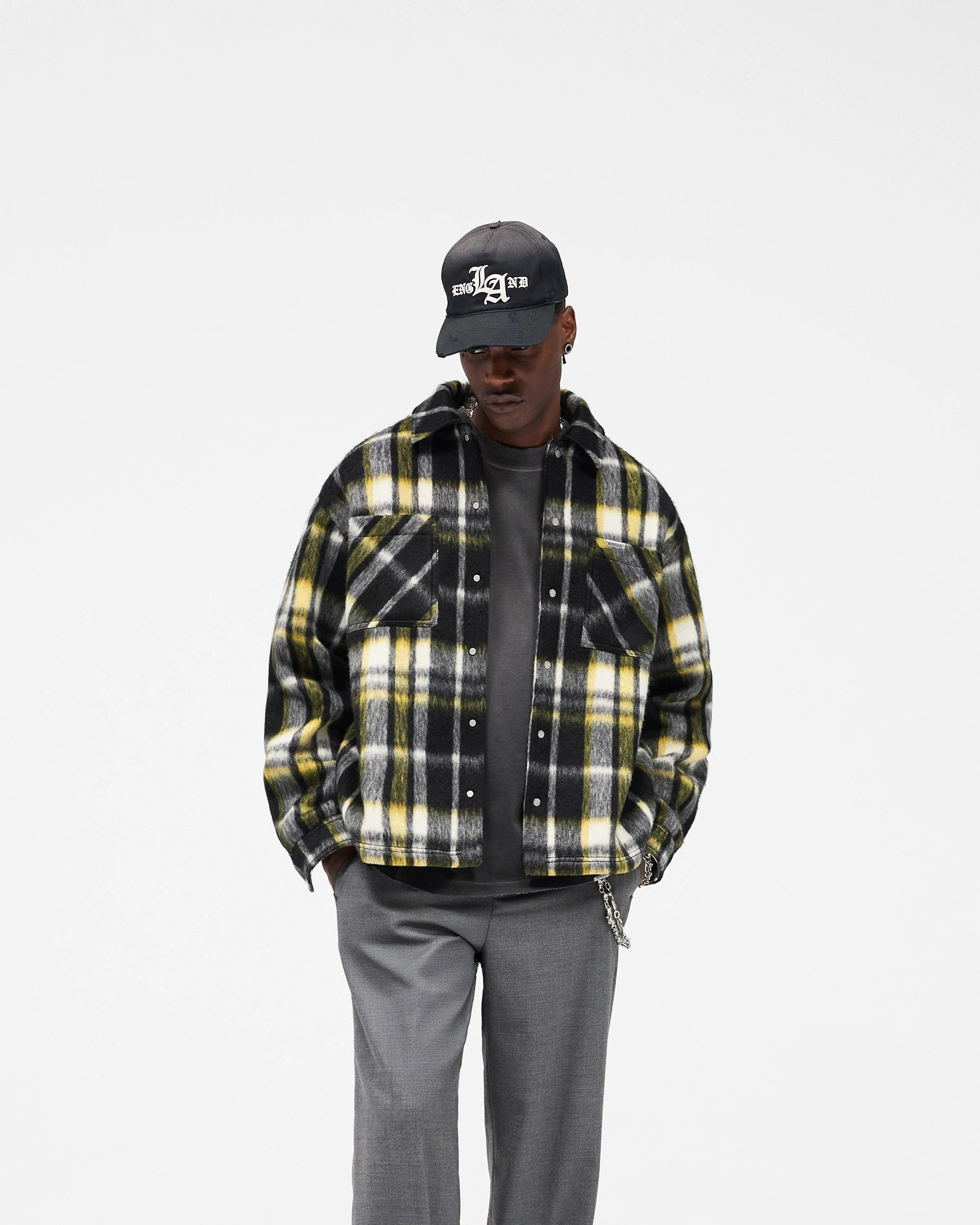 Textured Overshirt - Jet Black Non Restrictive Fit