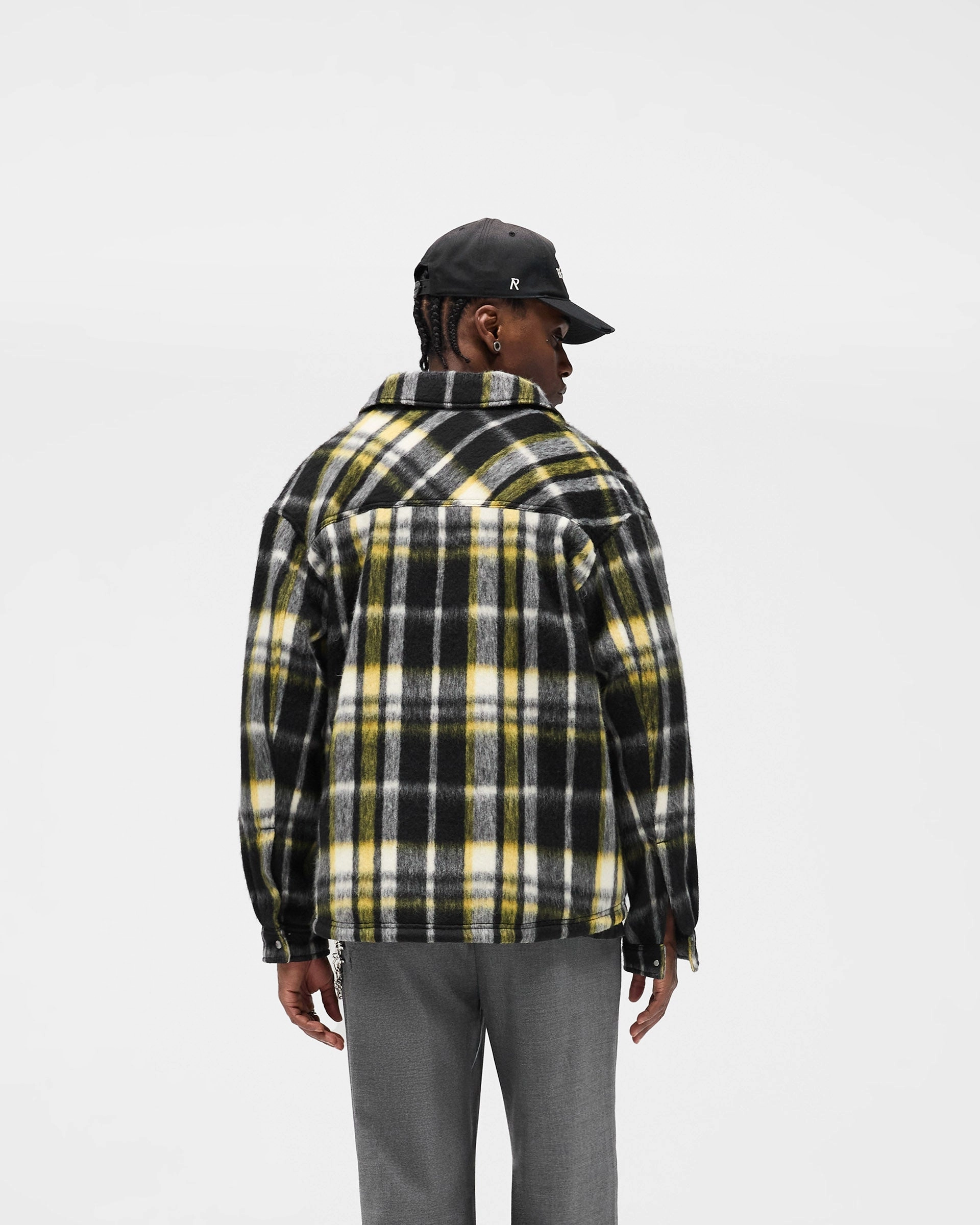 Reinforced Collar Mountain Escape Textured Overshirt - Jet Black