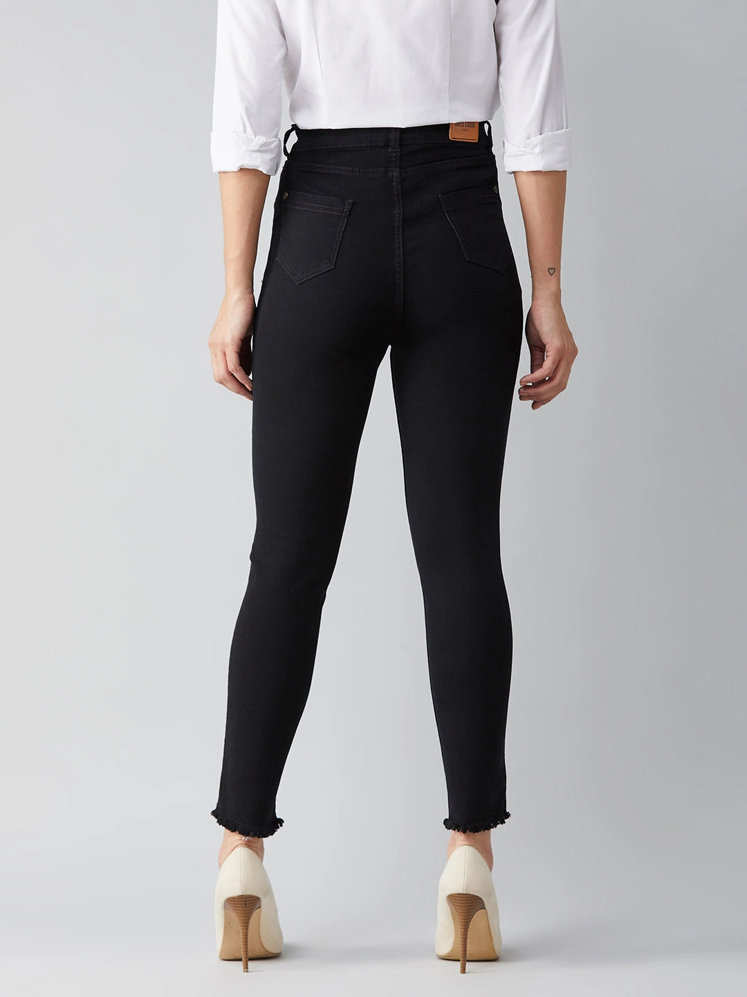 24/7 Comfort Black Slim-Fit High-Rise Denim Jeans Night Out Traveler Gear Stylish