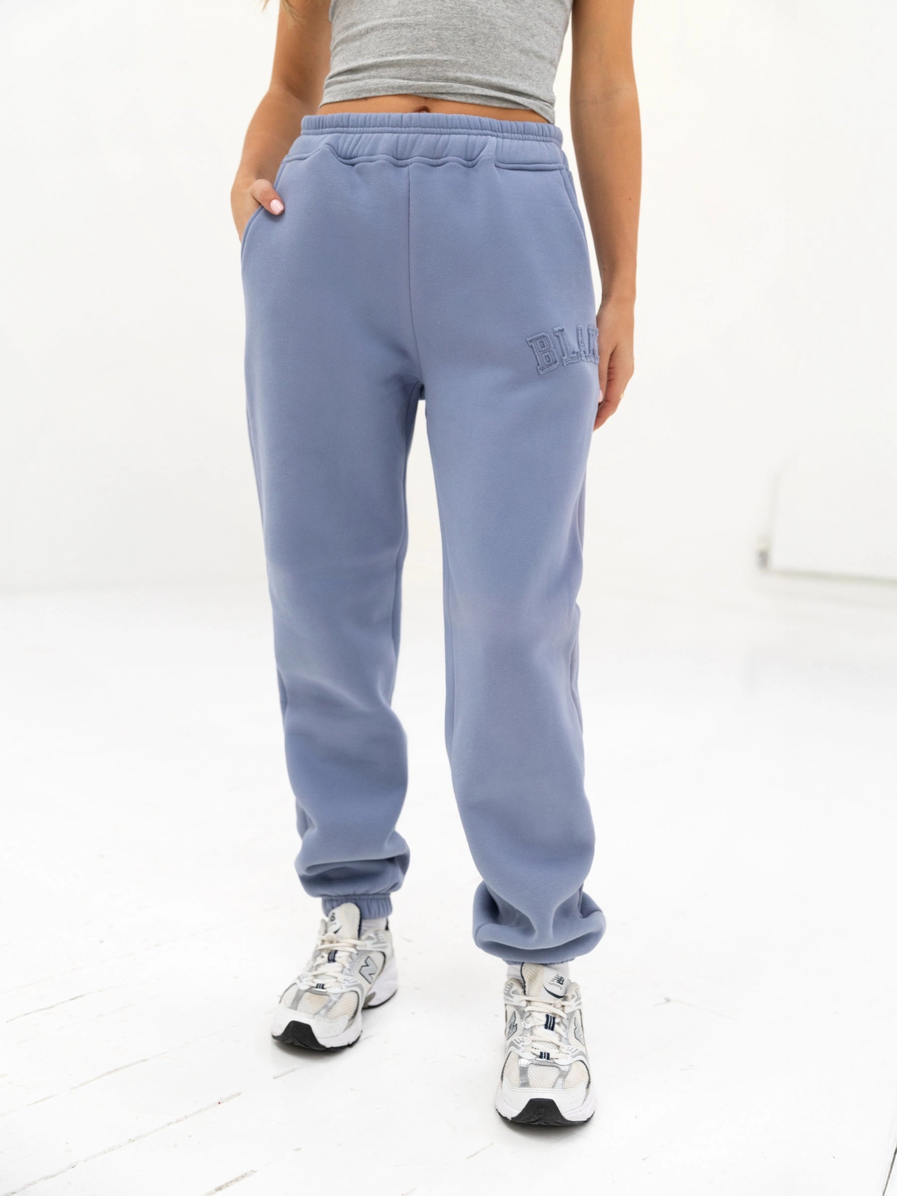 Tonal Varsity Sweatpants - Granite Blue Cozy Material Daily Comfort Fit