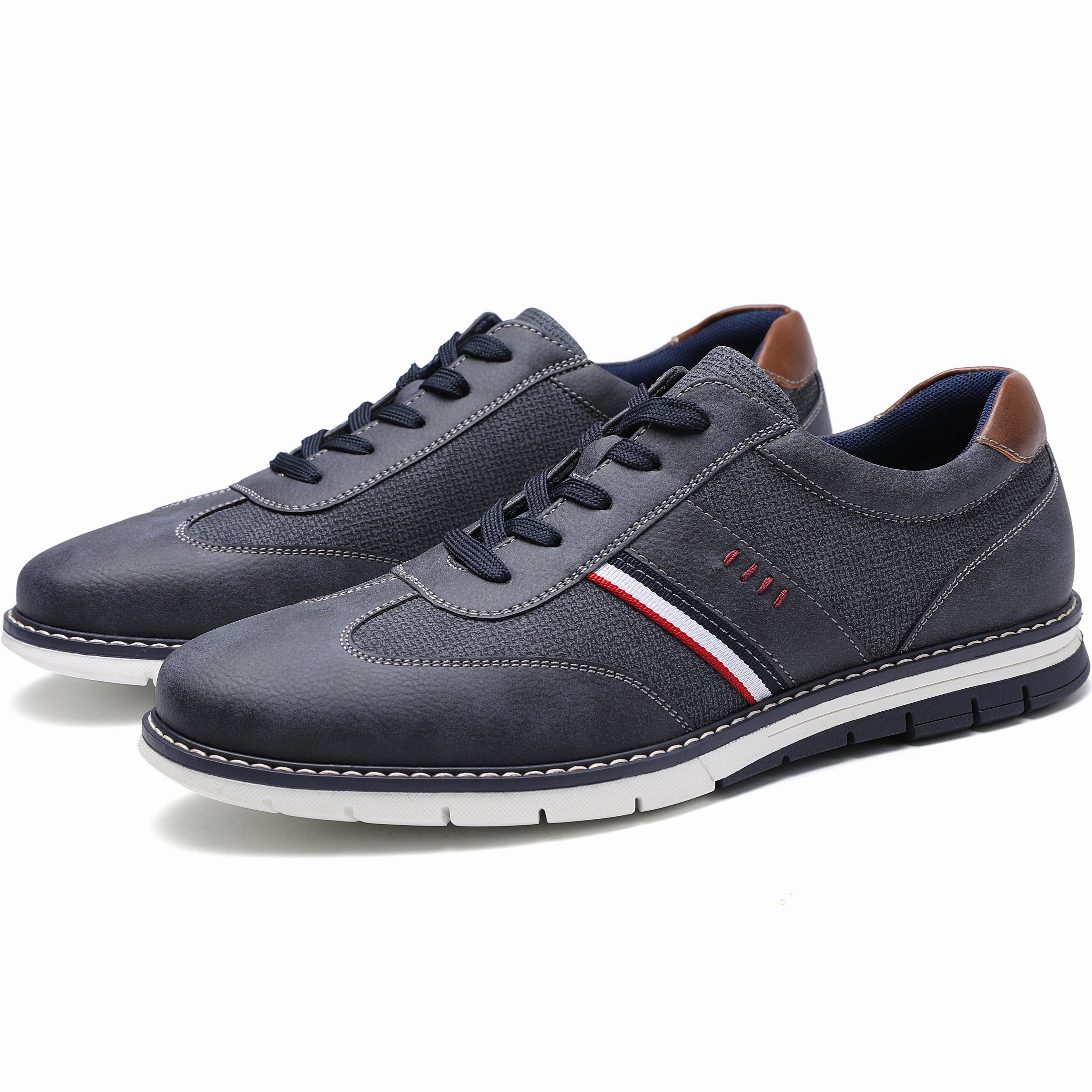 Breath Points Day-Long Comfort West Louis? Brand Designer Autumn Lightweight Leather Sneakers
