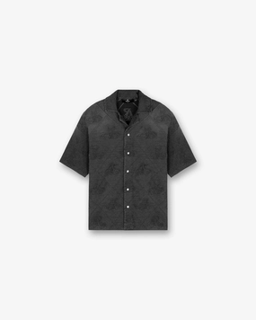 Towelling Shirt - Jet Black Cooling Mesh Lining