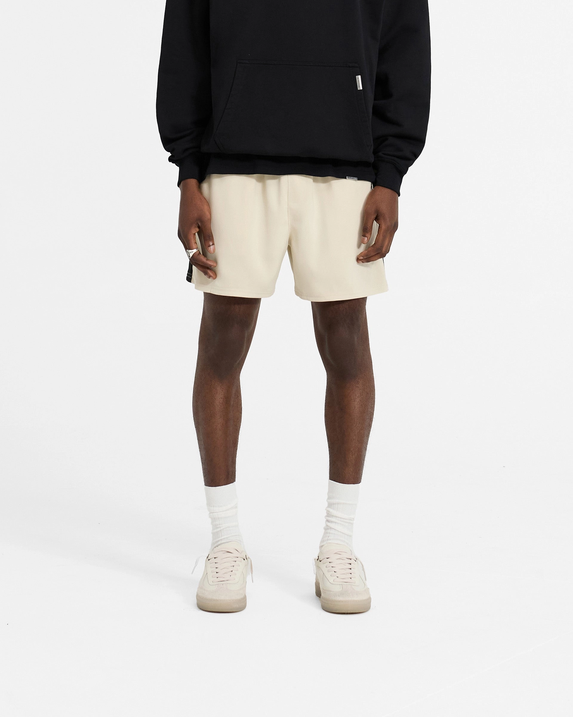 Four Way Stretch Fabric Perfect Comfort Track Short - Antique White