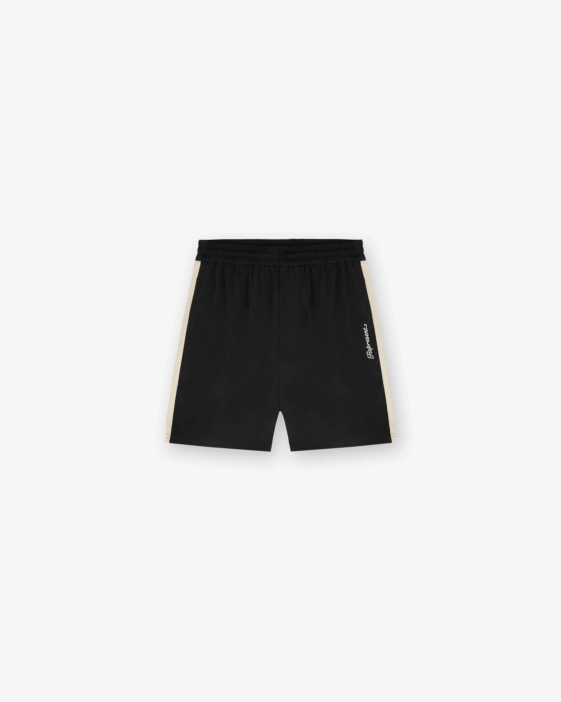 Track Short - Jet Black Slim Fit Design
