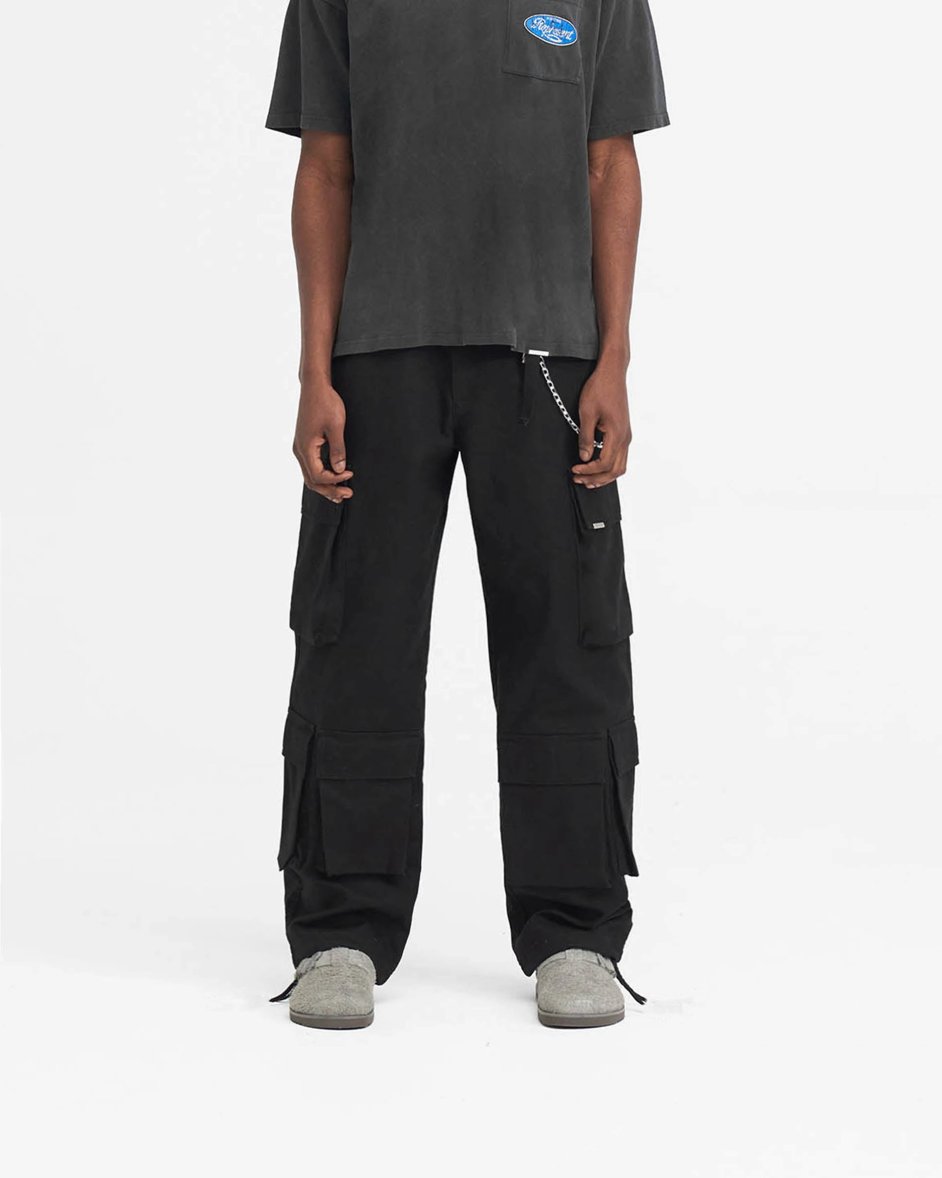 Baggy Cargo Pant - Black Soft Material