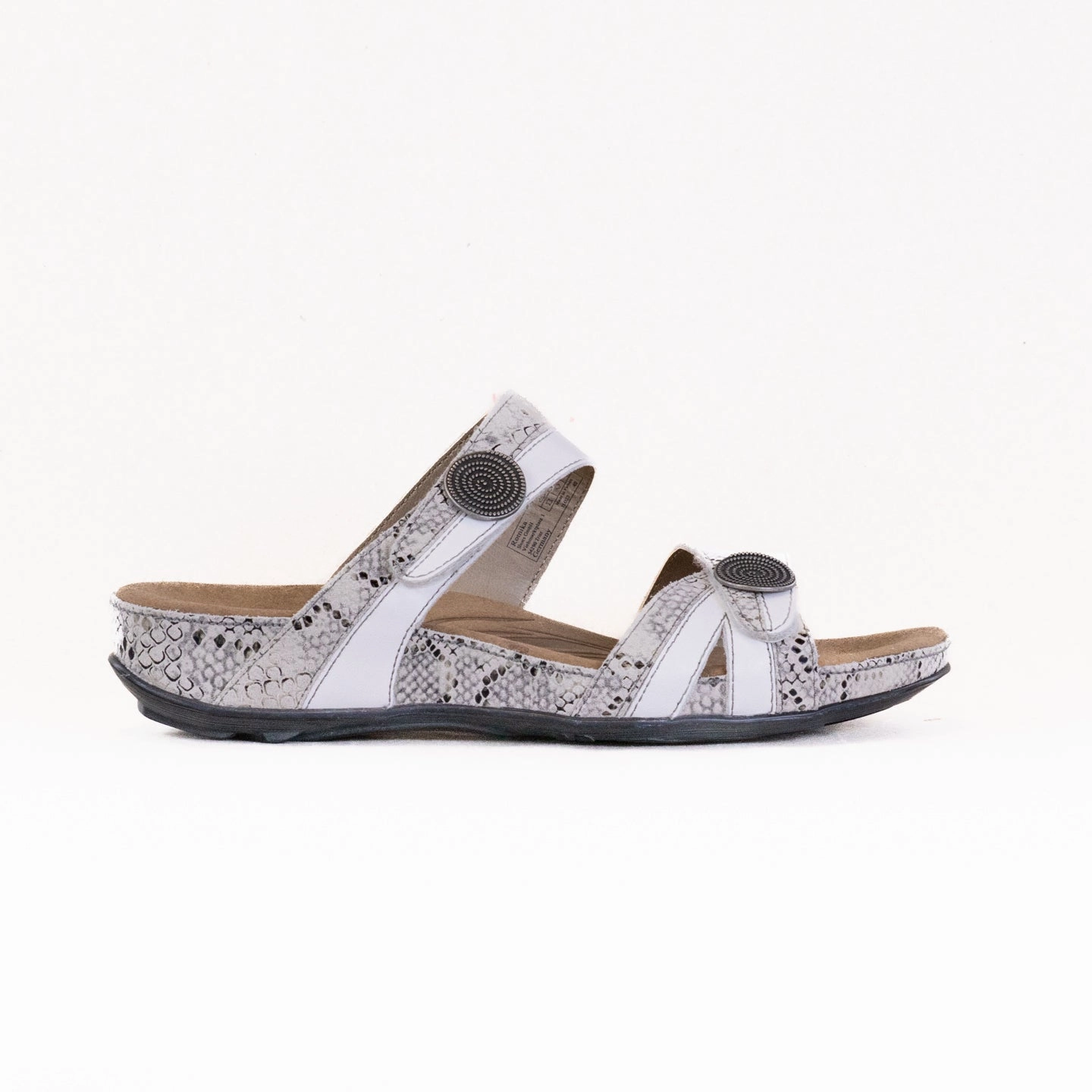 Easy Sandals Comfortable Footwear for Every Day Romika Fidschi 22 (Women's) - White/Grey Combi